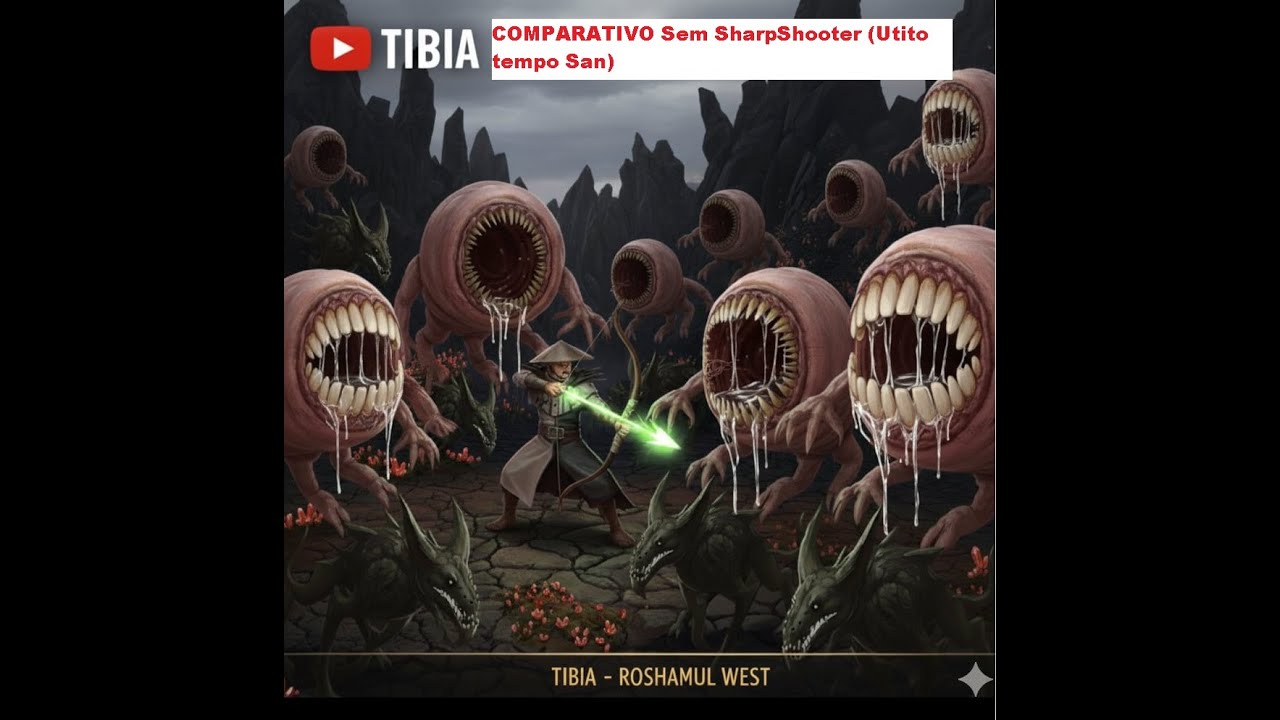 Tibia  RP 700+ em Roshamuul West - Comparativo SEM Utito tempo San - SharpShooter