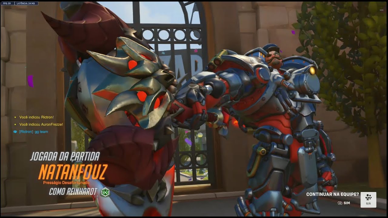 Uma vitória de tank e uma jogada da partida no Overwatch. Sem comentários