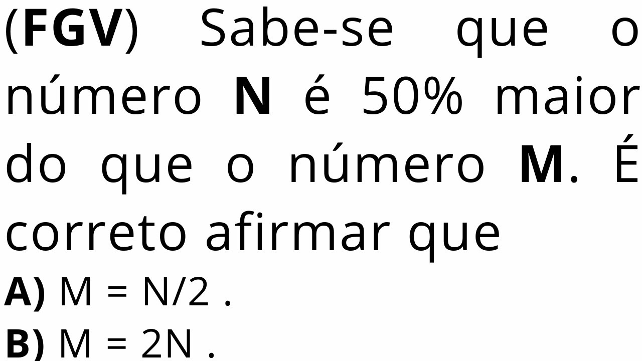 🔥FGV QUESTÃO DE CONCURSO DE MATEMÁTICA - Porcentagem Raciocínio Lógico   - ótima para treinar pmsp