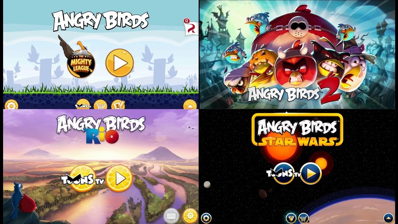 Angry Birds Vs Angry Birds 2 Vs Angry Birds Rio Vs Angry Birds Star Wars Android/iOS Gameplay
