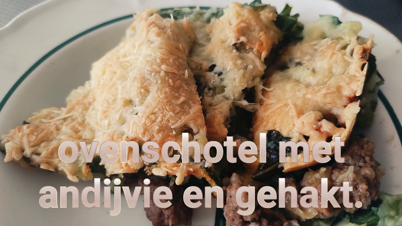 Ovenschotel met andijvie met gehakt