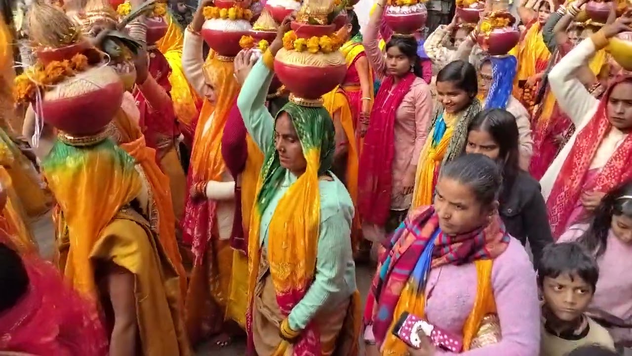 Kalash Yatra Baba Haridas Mandir tikri border