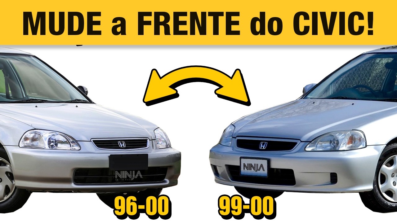 Como trocar a frente CIVIC 1996 p/ 1999 SWAP DE FRENTE G6