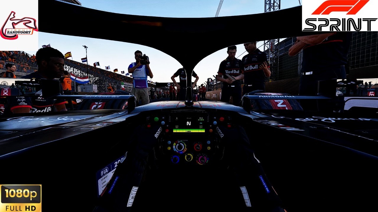 Max Verstappen Onboard Zandvoort Full Sprint Race F1 Gameplay