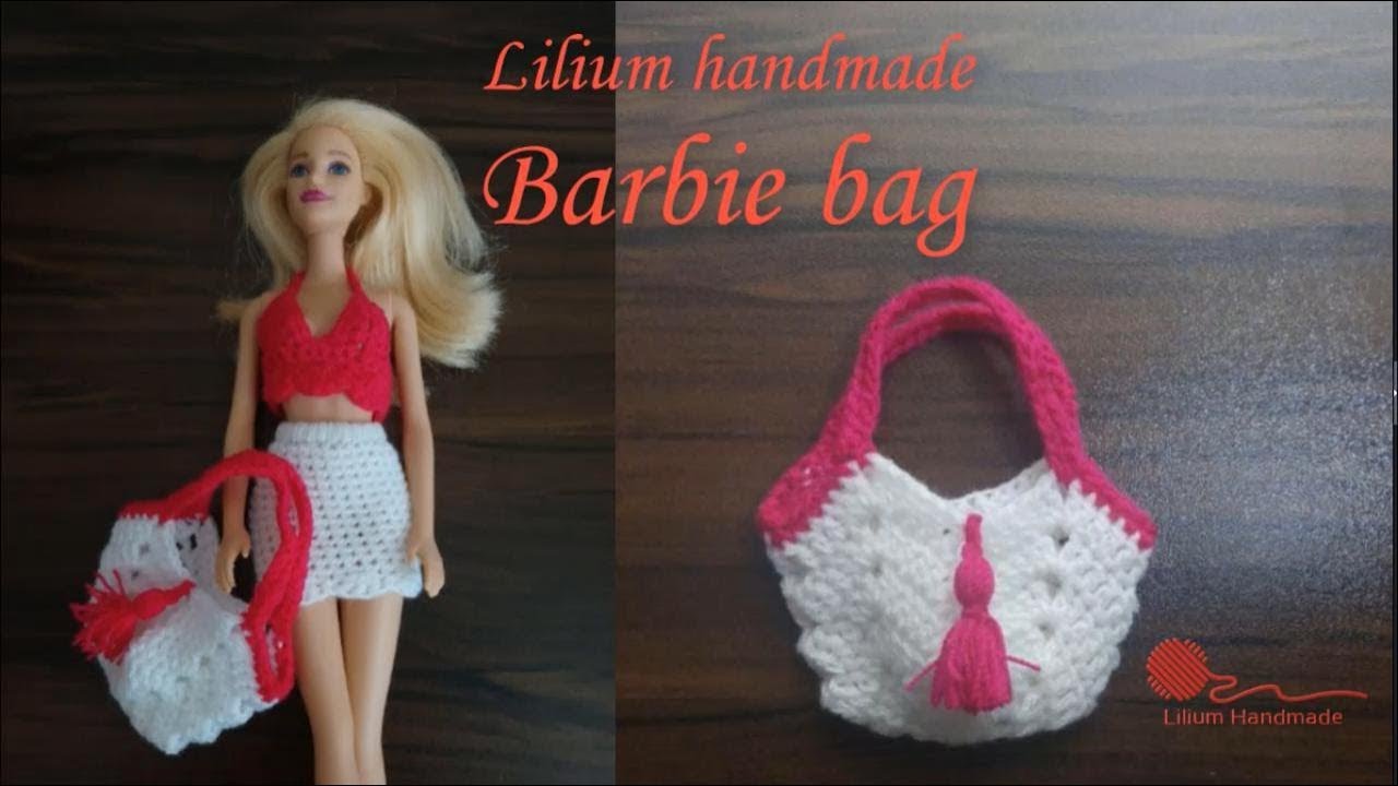 How to crochet Barbie Bag (Granny square Bag) left hand