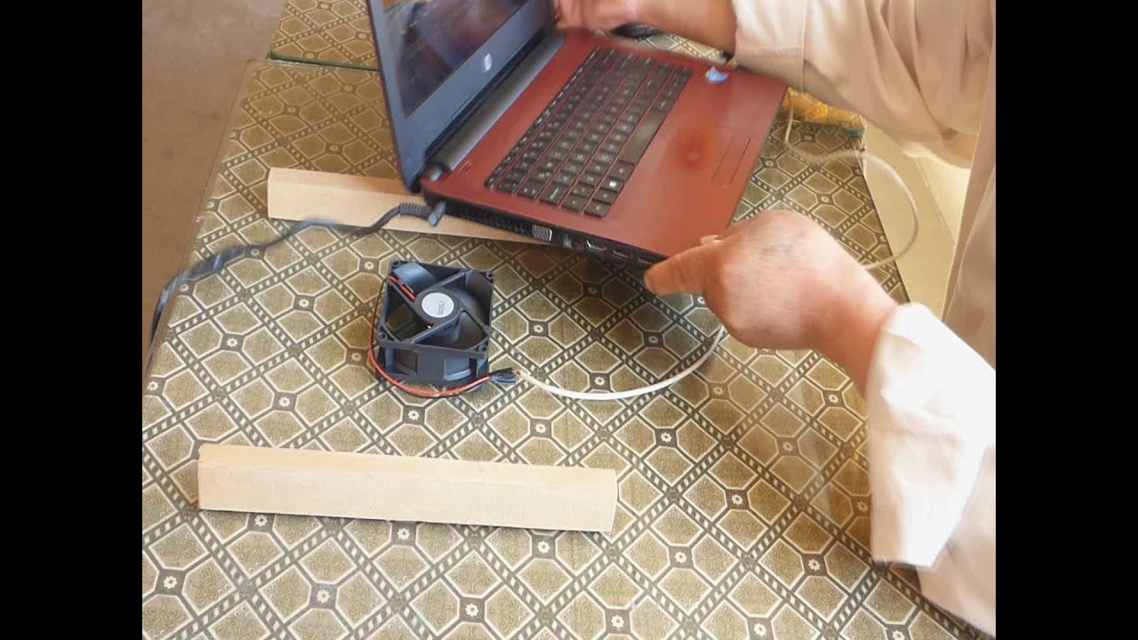 Cooler para laptop más barato del mundo, hecho en casa y fácil de llevar.