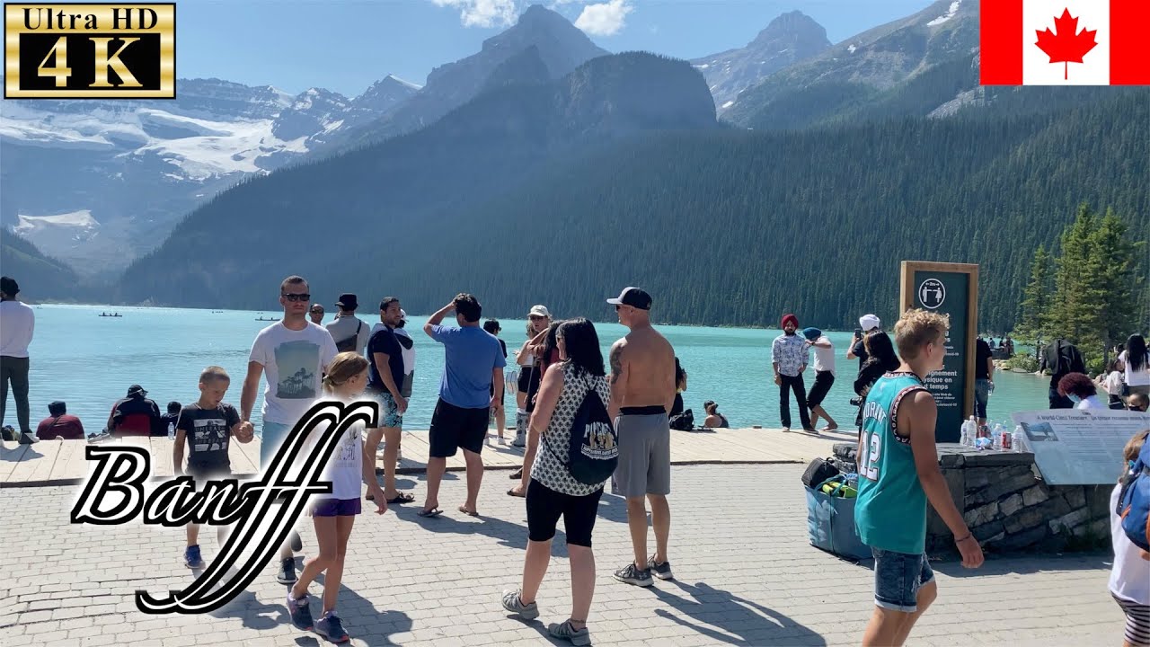 🇨🇦Banff Summer Walk - Lake Louise | One of Best Lakes in the world - Post-Lockdown【4K 60fps】