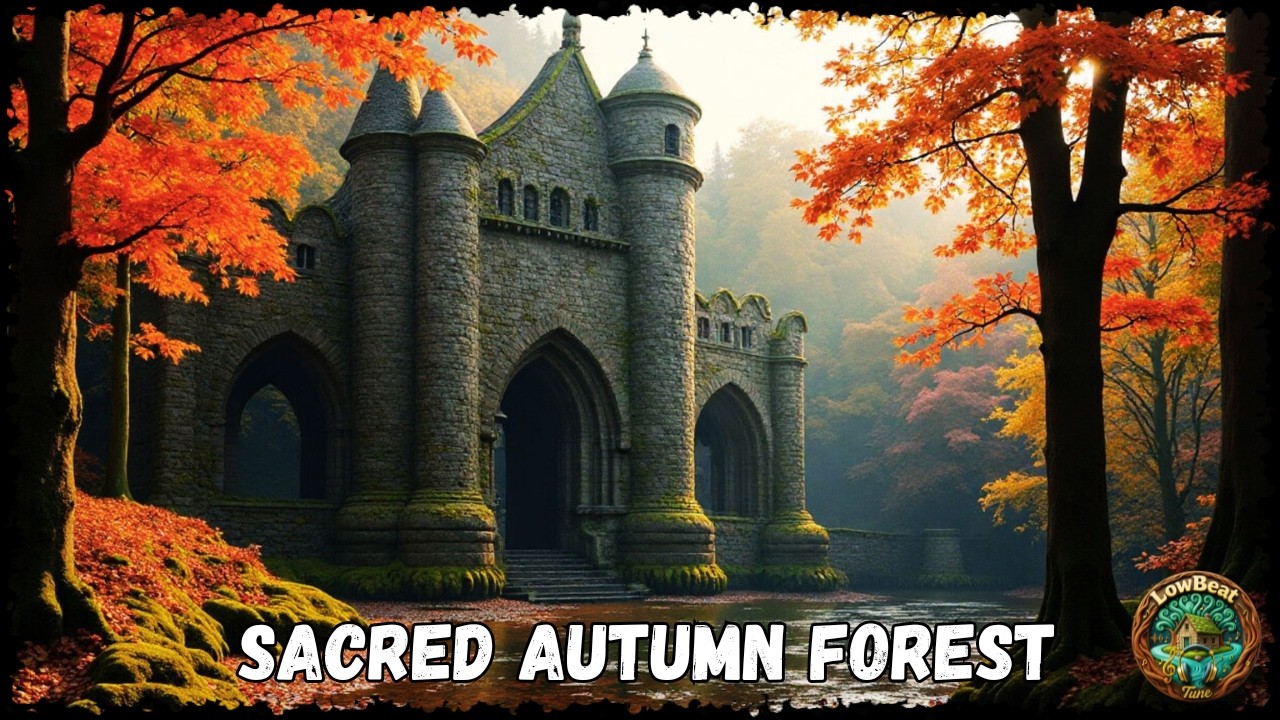 Sacred Autumn Forest & Ancient Temple 🍂🕍 | Medieval Relaxing & Soothing Ambiance | LowBeat Tune 🍁