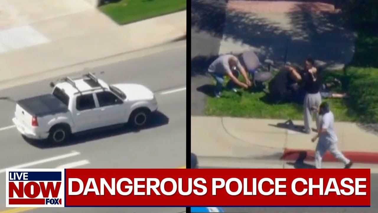 Dangerous police chase in LA: Suspect taken down by group of bystanders | LiveNOW from FOX