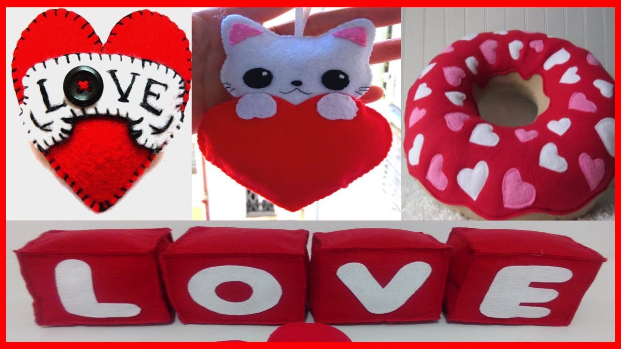 MANUALIDADES DE SAN VALENTÍN CON FIELTRO 💝😍💝