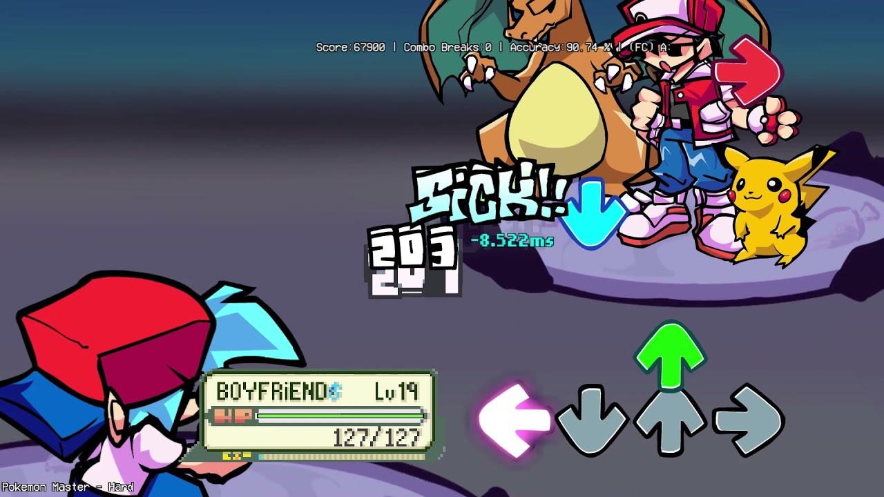 FNF vs Pokemon RED Version - Pokemon Master (Full Combo)