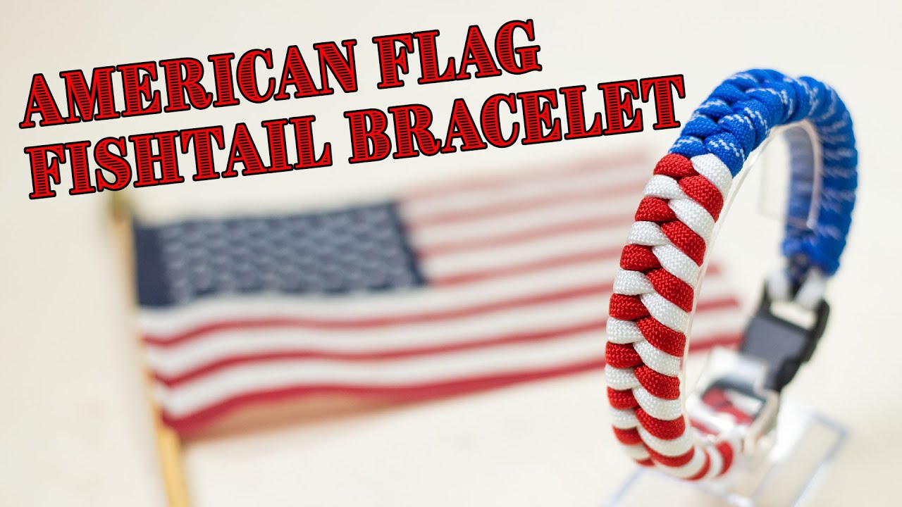 How to Make an American Flag Fishtail Bracelet
