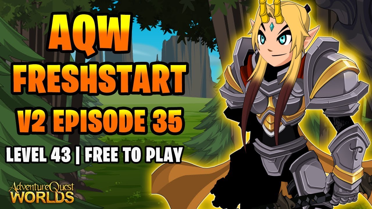 AQW Freshstart V2 F2P Episode 35 - GETTING ARCHPALADIN CLASS!