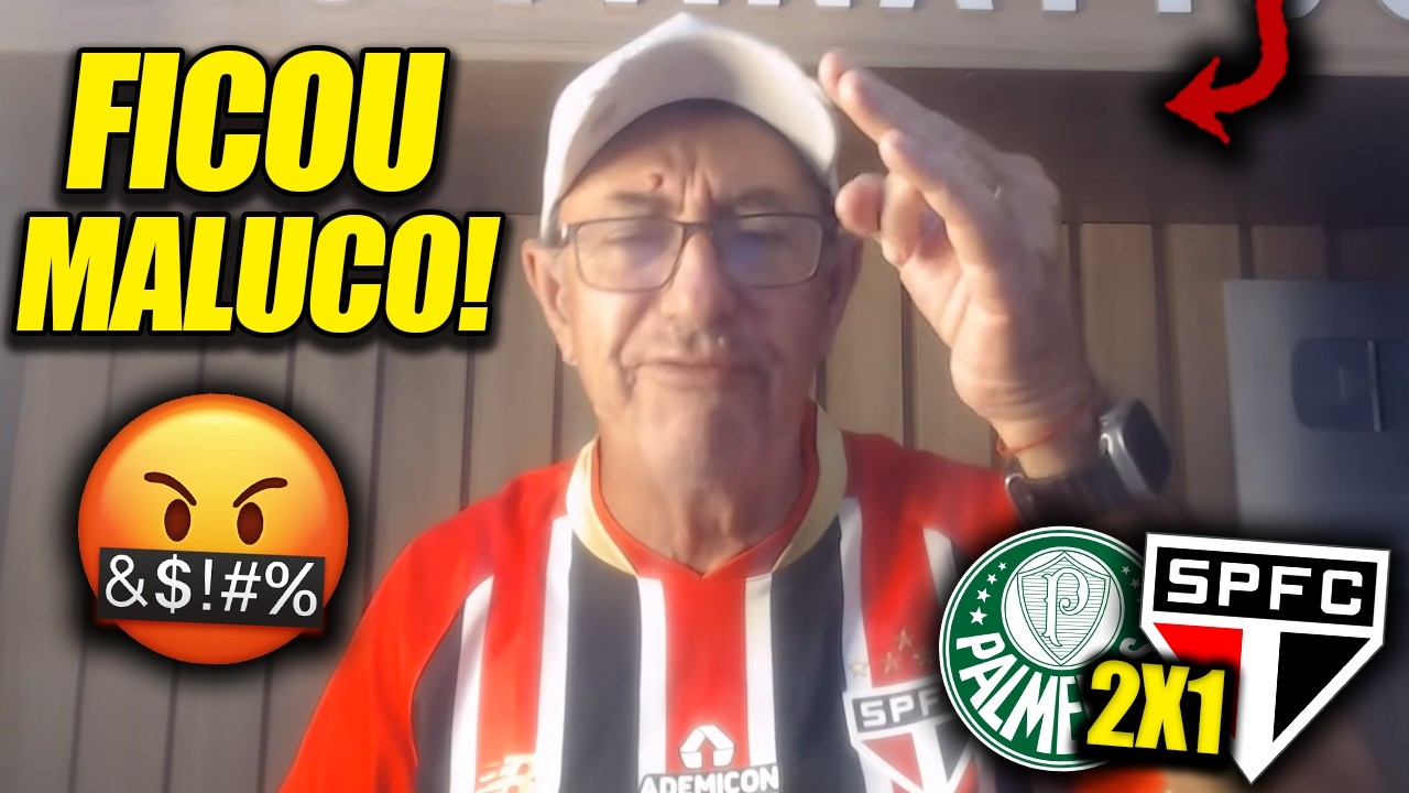 REAÇÕES do VEIO FANÁTICO TRICOLOR no APITO FINAL de PALMEIRAS 2X1 SÃO PAULO - PAULISTÃO REACT