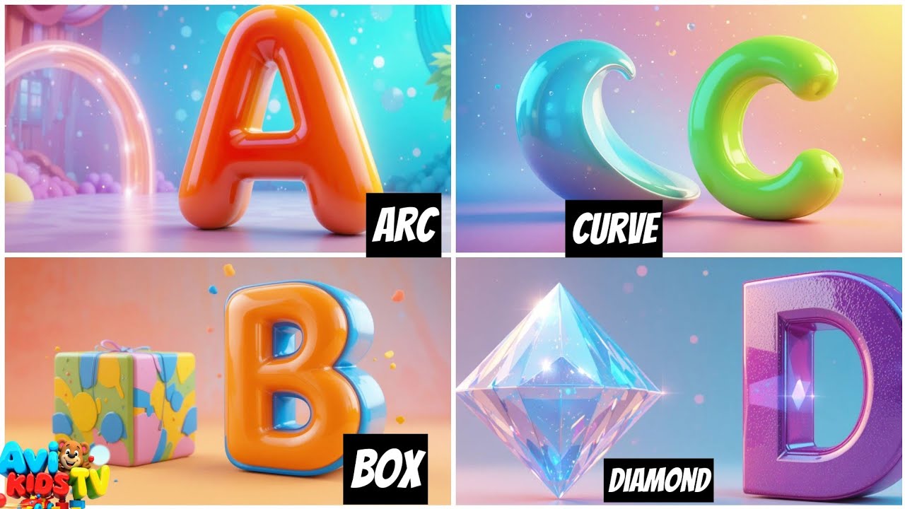 ABC Shapes & Patterns Song  | Learn Shapes A to Z for Kids | 3D Animation | Episode 11 | Avi Kids TV