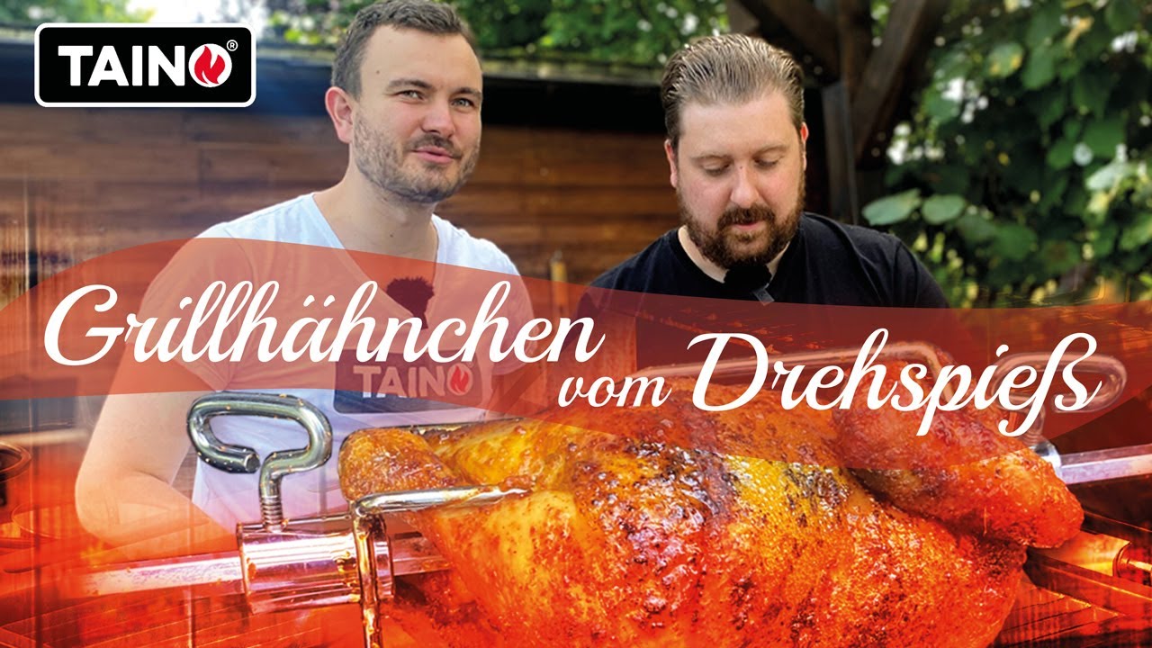 TAINO Grillecke - Grillhähnchen vom Drehspieß PLATINUM 4+2 Rotisserie-Set Gasgrill