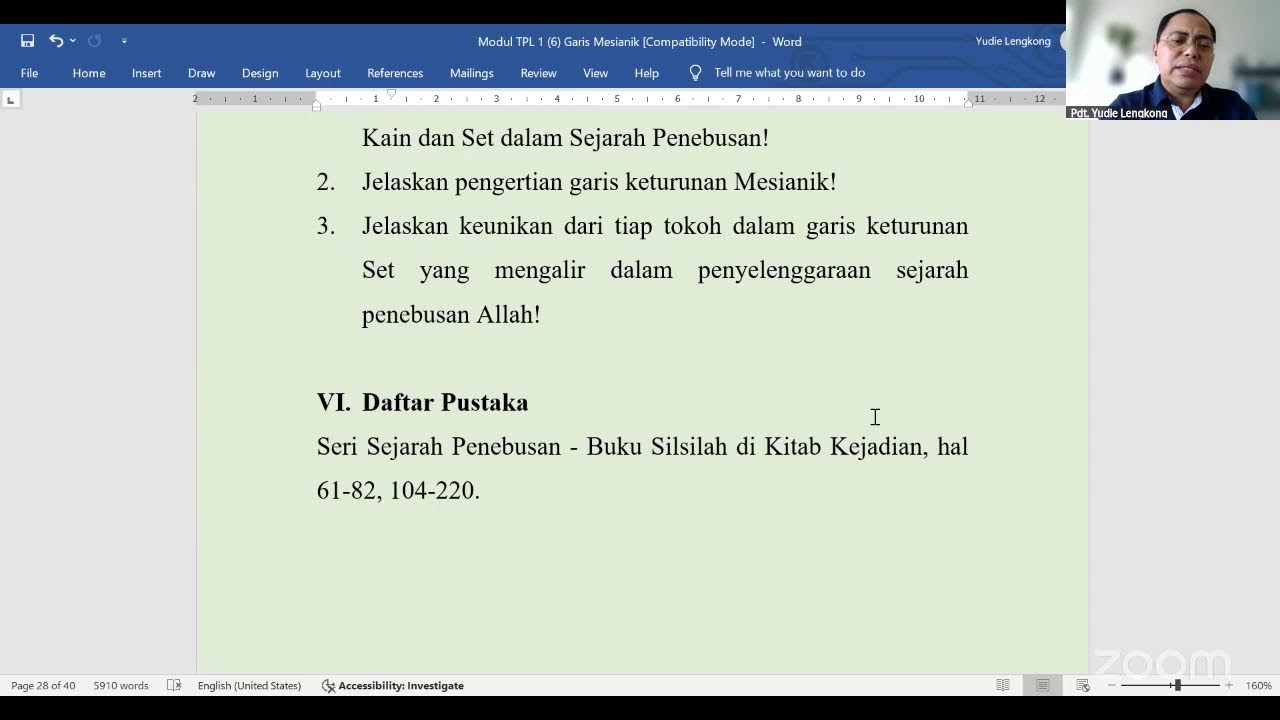 Teologi Perjanjian Lama I - Garis Mesianik