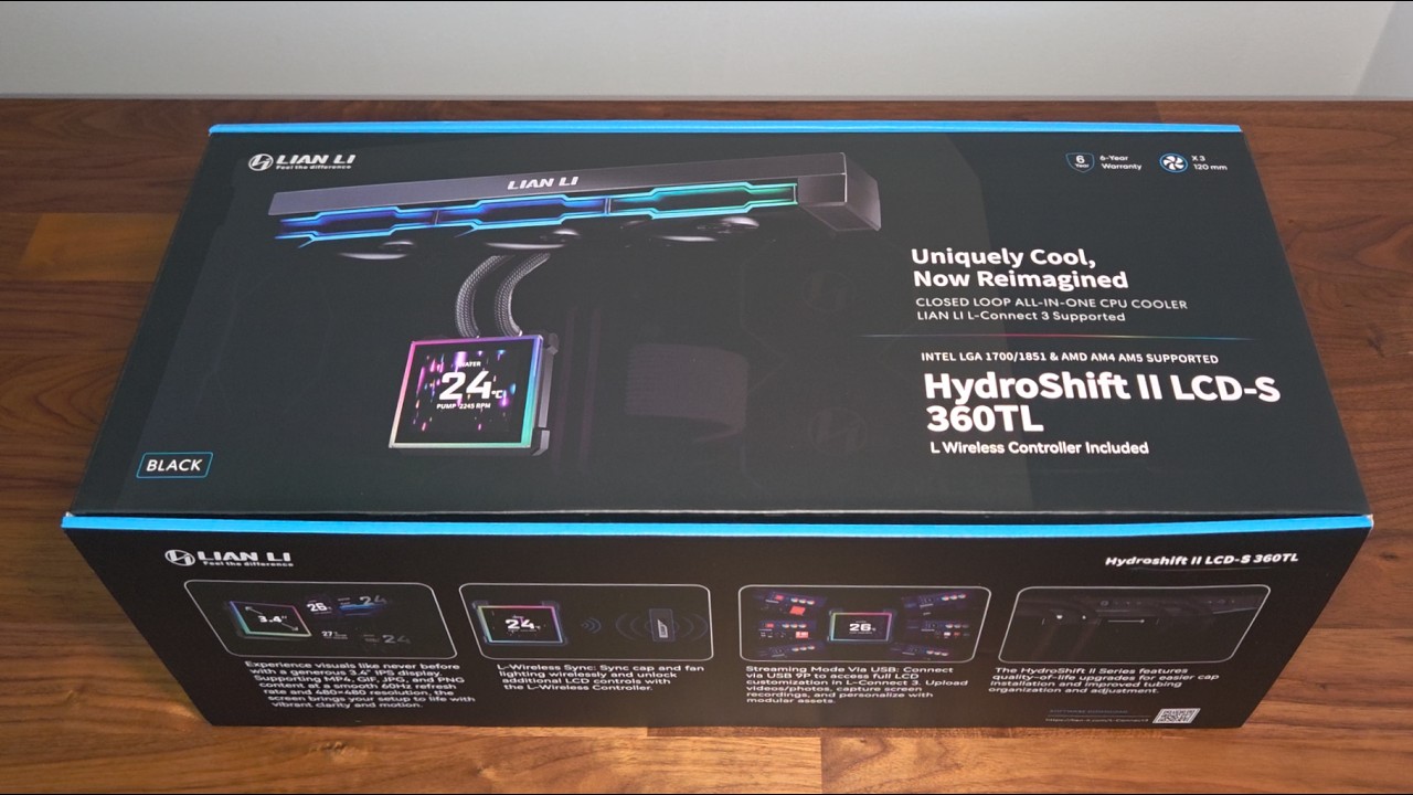 Распаковка самой красивой СЖО с ЖК-экраном! Lian Li HydroShift II LCD-S 360TL
