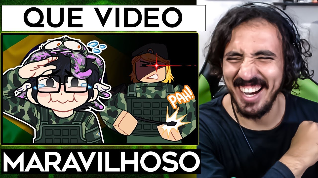 me alistei no exército do roblox e não consigo parar de rir - SAIKO  | Leozin React