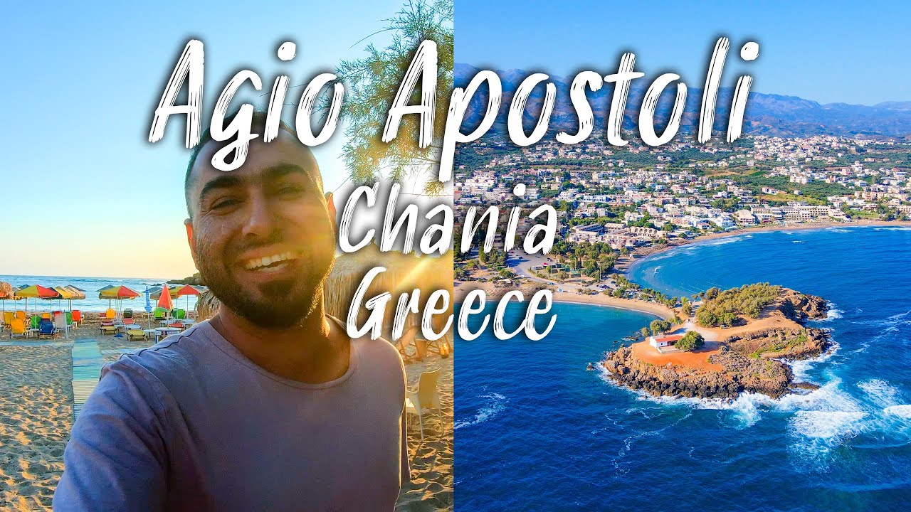 Crete Greece, Chania, Agio Apostoli || Walking tour 4K