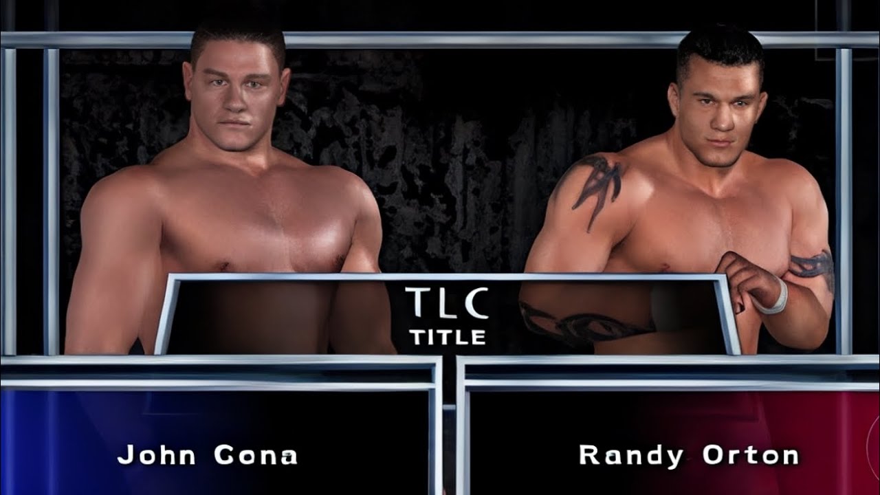 RANDY ORTON VS JOHN CENA TLC FULL MATCH WWE SMACKDOWN HERE COMES THE PAIN -PS2 