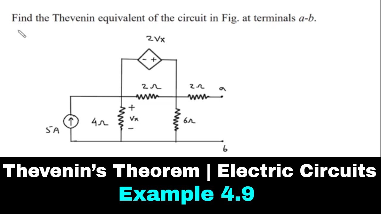 Thevenin’s Theorem | Electric Circuits | Example 4.9 | Electrical Engineering
