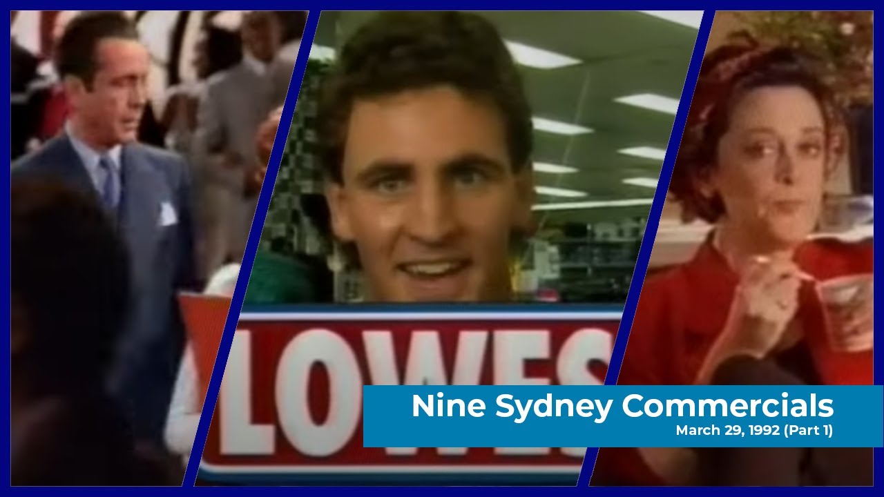 Nine Sydney Commercials (March 29, 1992) Part 1