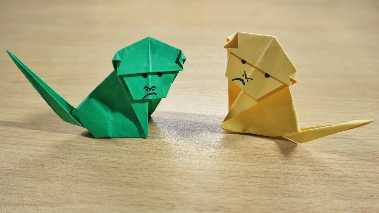 HOW TO MAKE PROFESSOR ORIGAMI (MONKEY) | SIMPLE TUTORIAL OF MAKING MONKEY ORIGAMI
