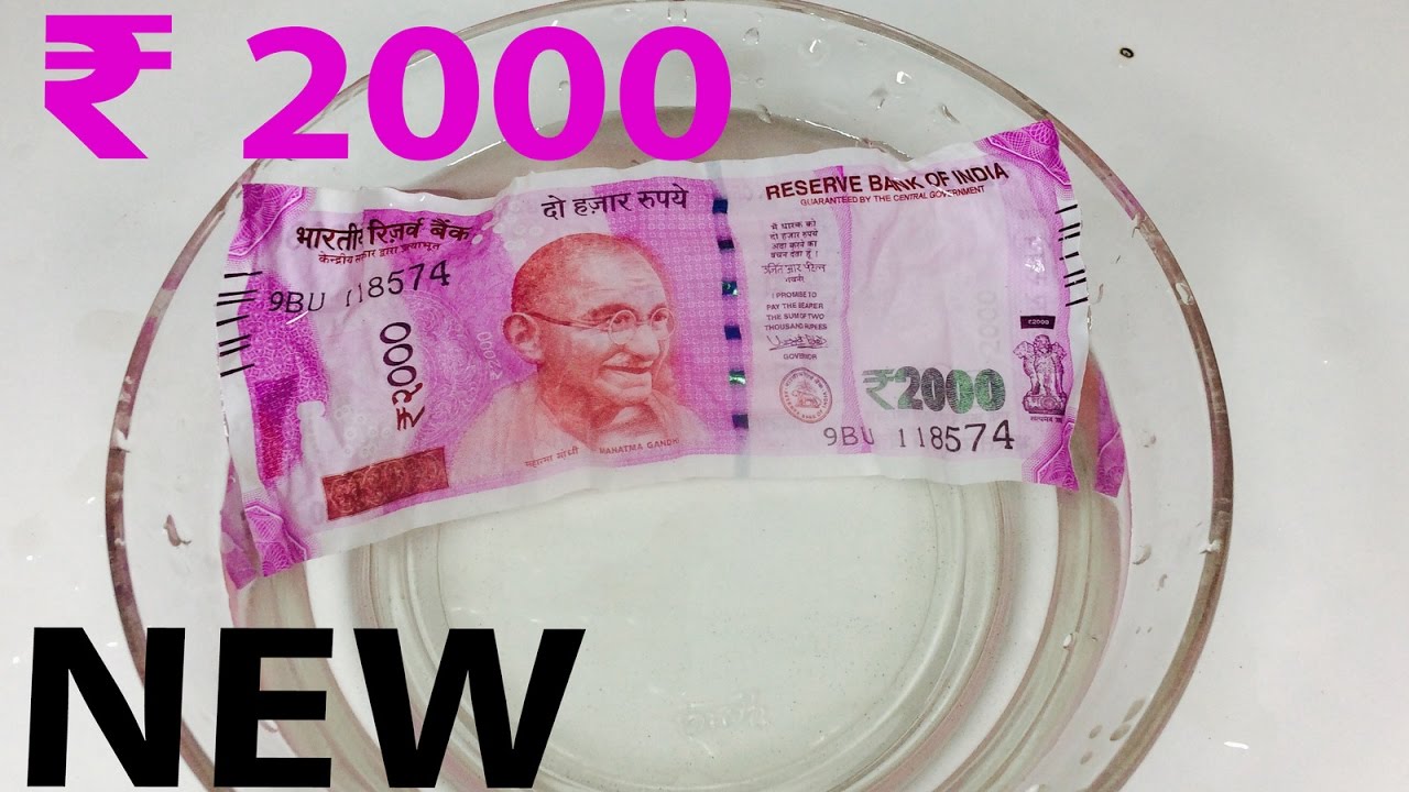 New 2000 RUPEES NOTE Water Test | Is that Waterproof?