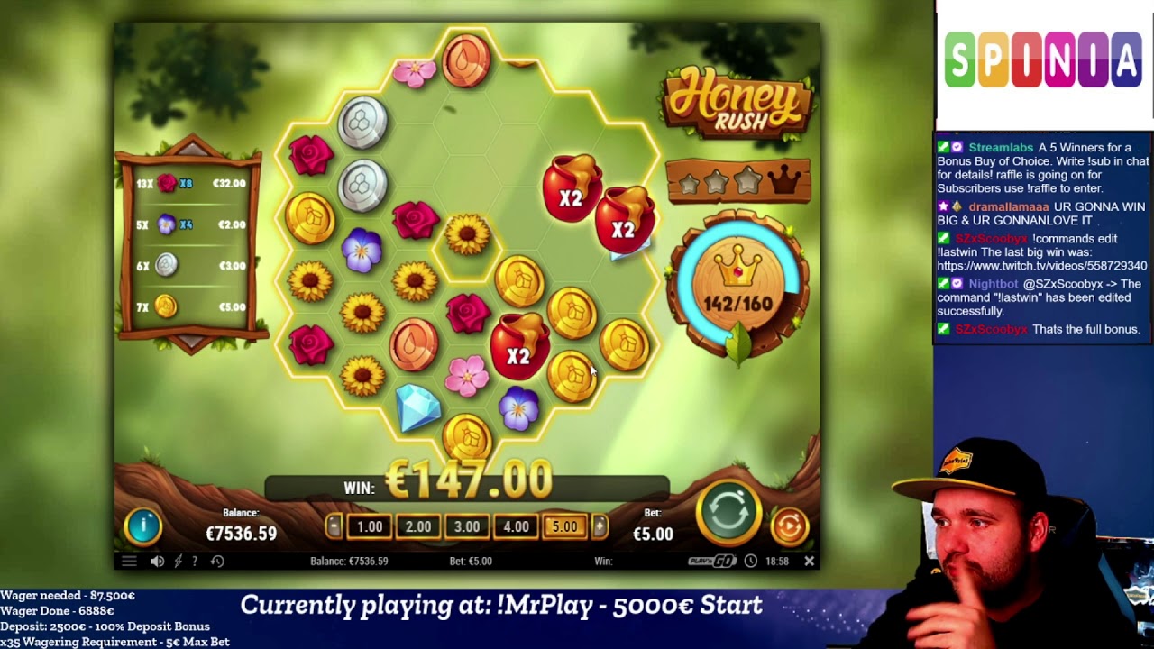Over 200X on Honey Rush Slot Game at Mr Play Casino | EkstraPoint