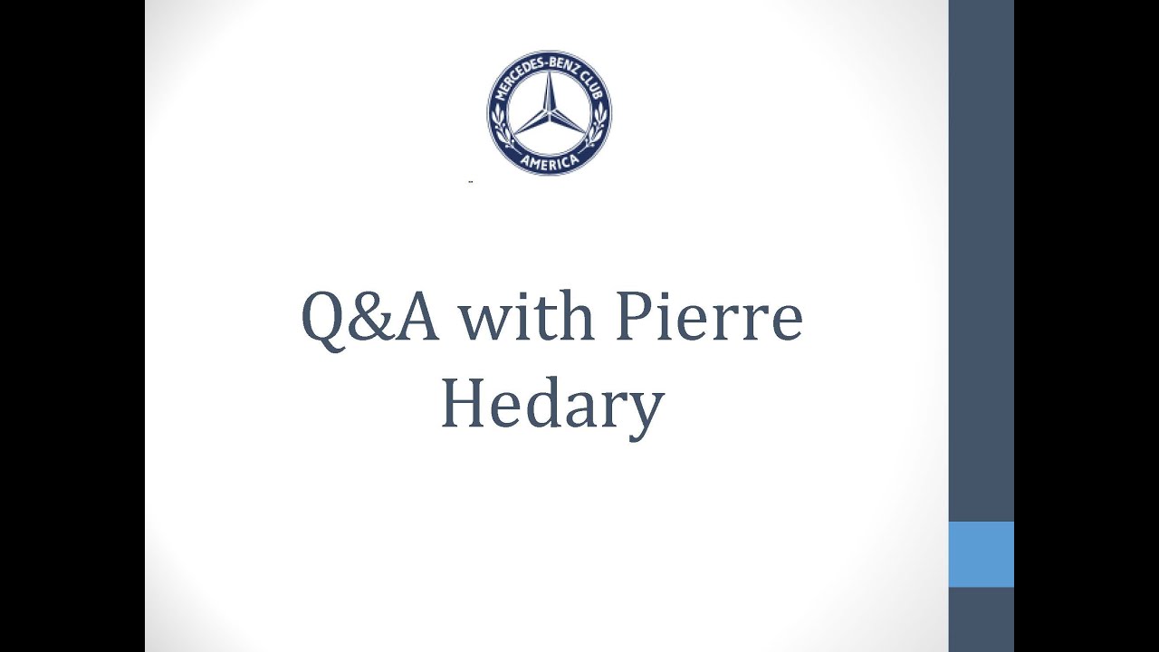 MBCA Presents:  Q&A with Pierre Hedary