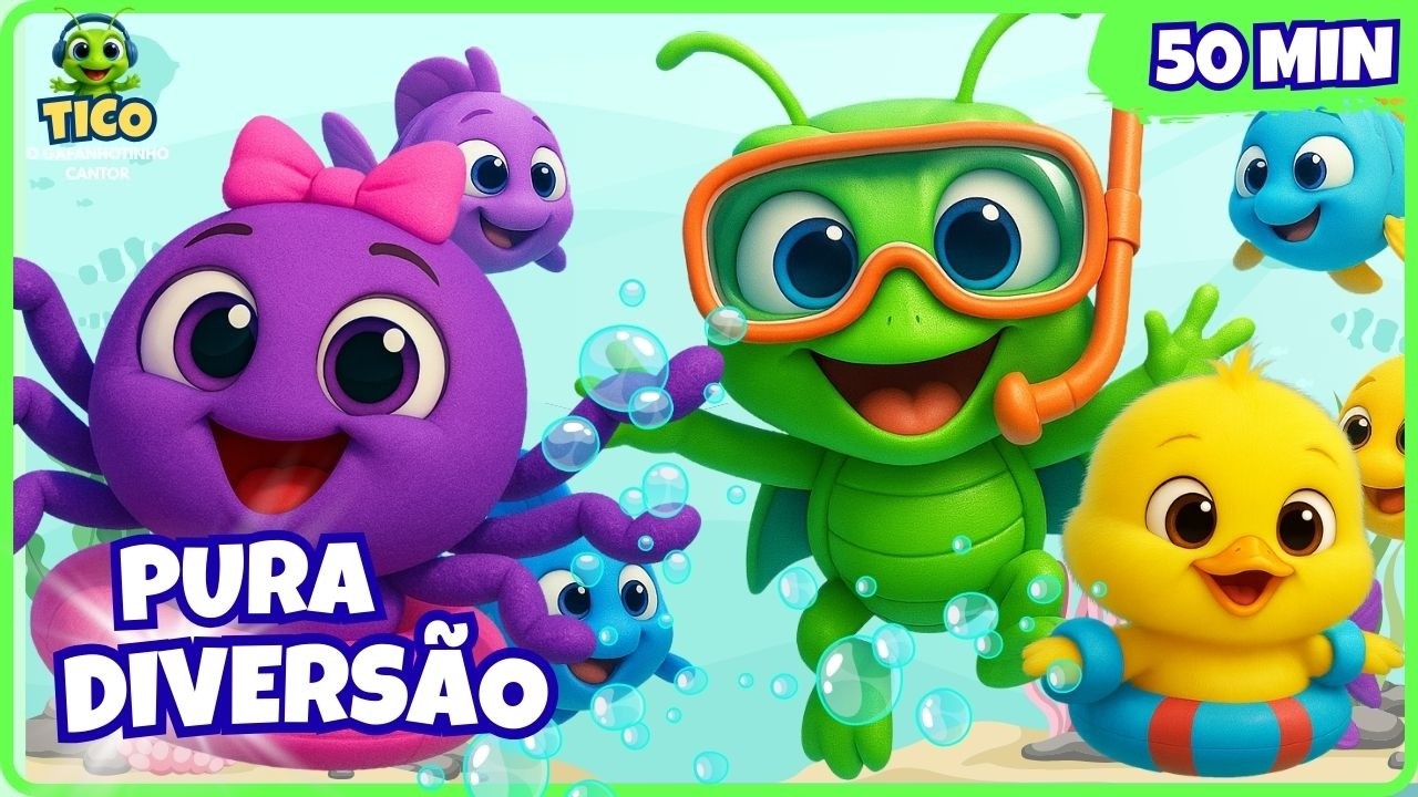 🐛🎶 Tico a Dona Aranha Subiu Pela Parede | Música Infantil 50 minutos