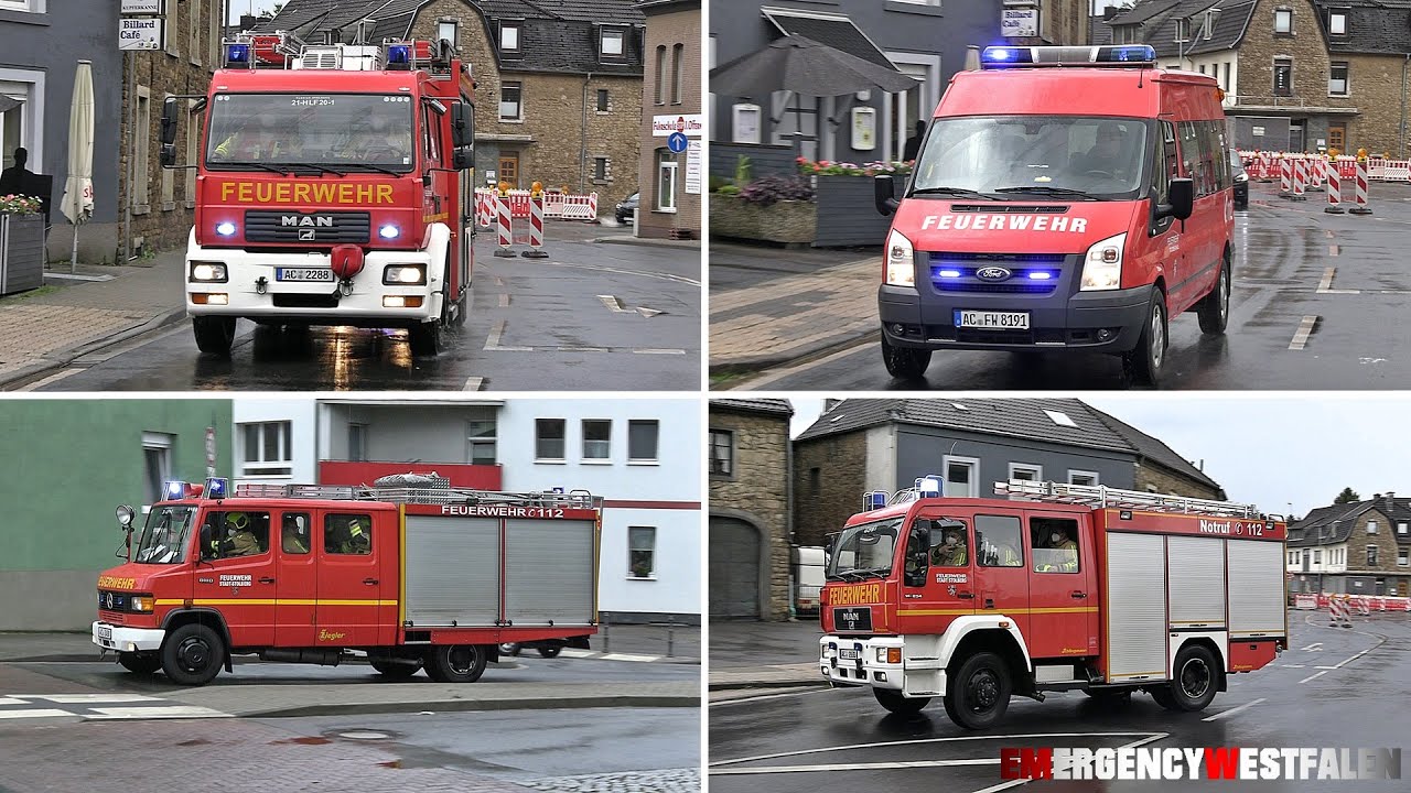 [Schweres Unwetter! ⛈⚡️] - Einsatzfahrten der FF Stolberg in Mausbach
