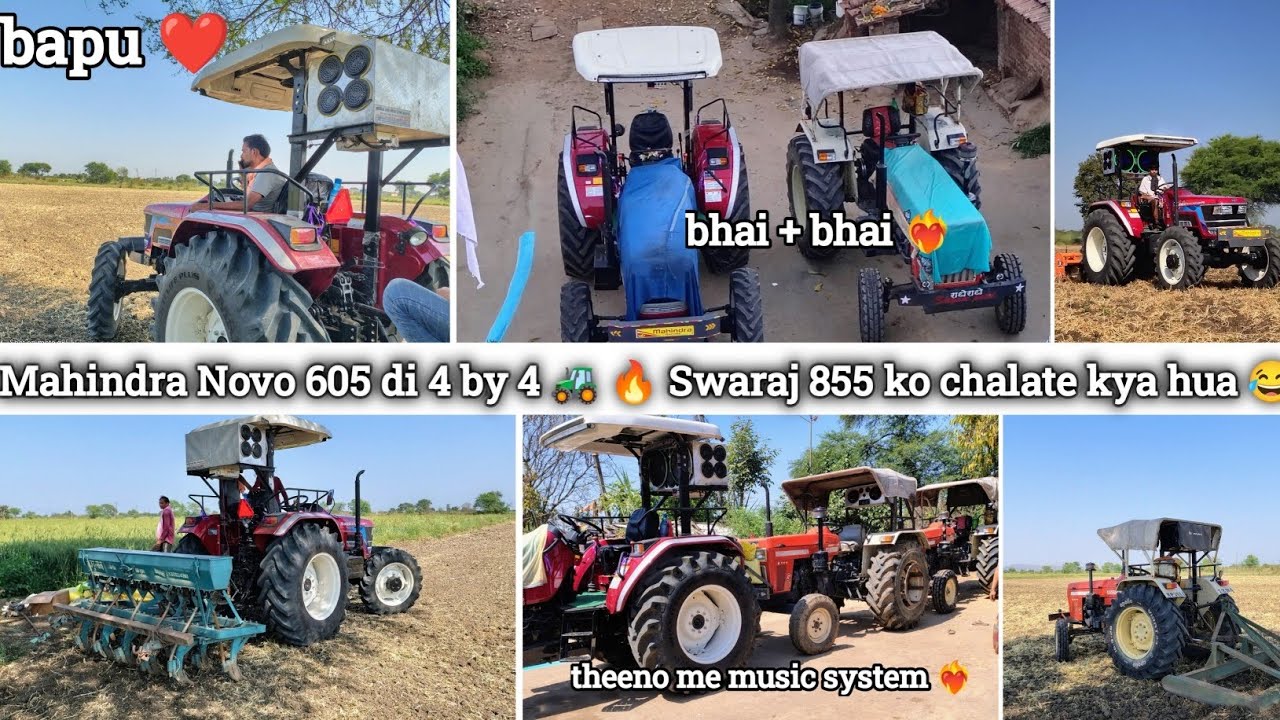 Powerful Tractor Review 💥 | Mahindra Novo 605 DI 4WD ka Full Review 🚜😈 4×4 Power Dekhkar 