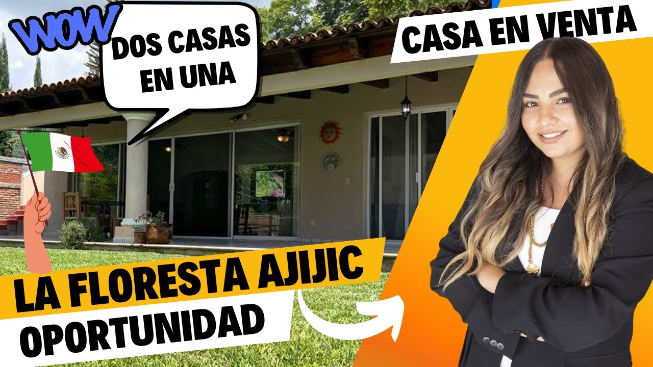 CASA  EN VENTA DE ENSUEÑO EN LA FLORESTA AJIJIC   TE SORPRENDERAS LO QUE GUARDA EN SU INTERIOR