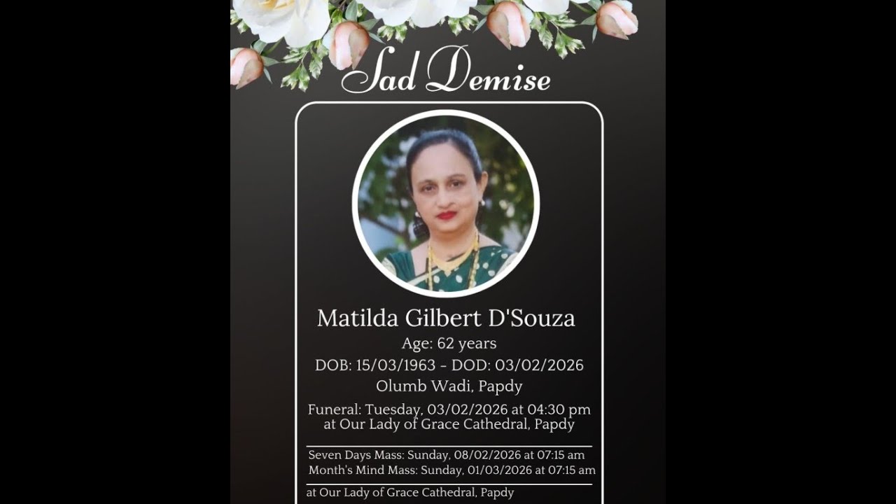 FUNERAL OF LATE MRS. MATILDA GILBERT DSOUZA, VASAI