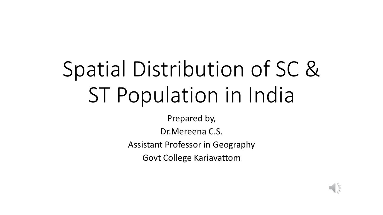 SC-ST Population in India-India Geography-Kerala University
