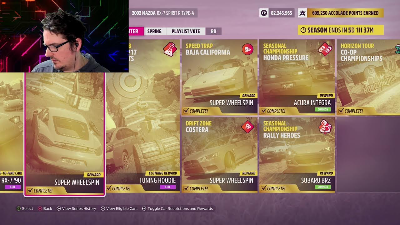 FH5,  Running this weeks Seasonals. Lets see what they bring.