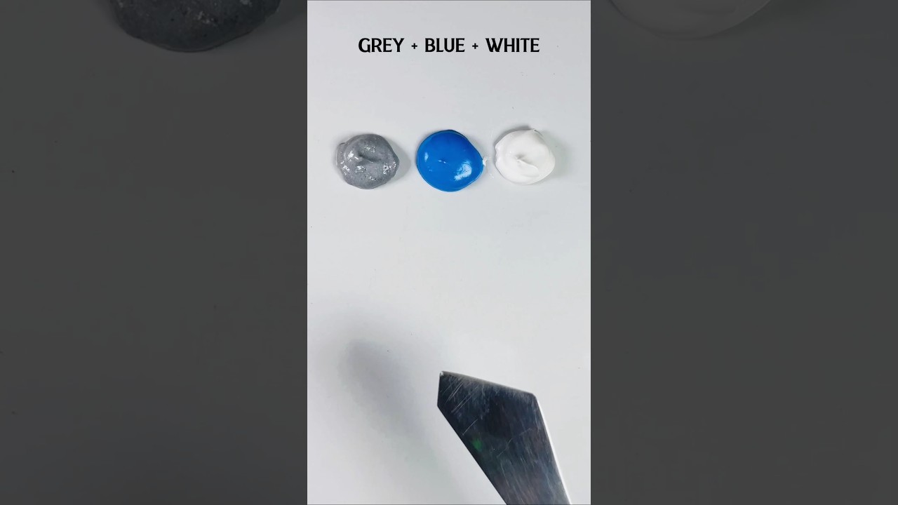 Mixing Colors for a Calming Effect: Grey, Blue & white colours. #colormixing