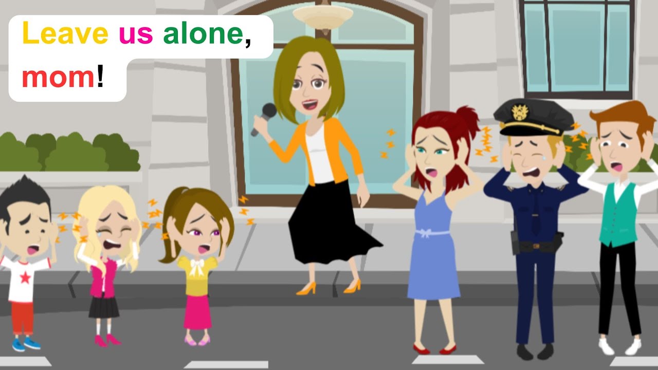 Please don't sing anymore, Ella's mother - Funny English Animated Story - Ella English
