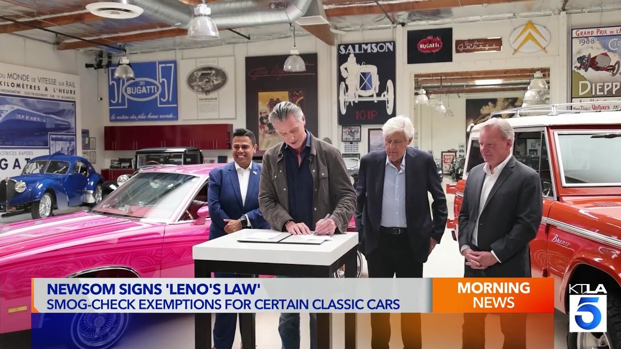 Newsom signs 'Jay Leno&rsquo;s Law' easing smog checks on classic cars