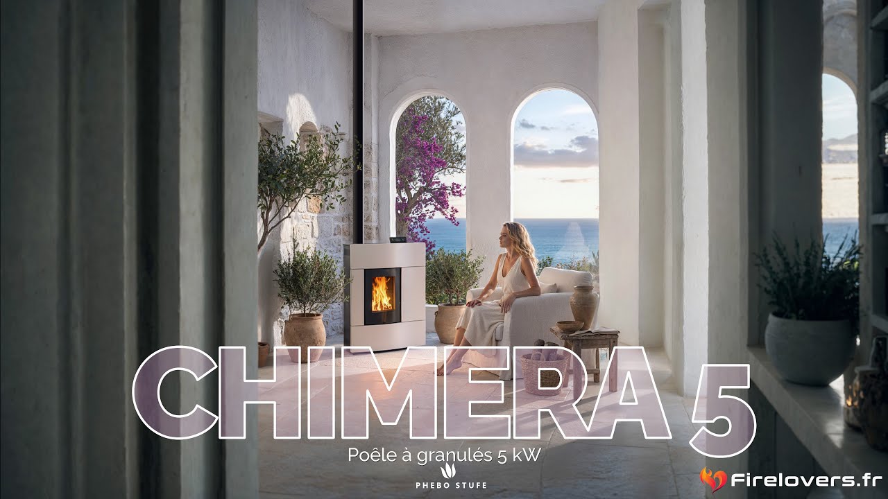 Chimera 5 kW &ndash; Po&ecirc;le &agrave; granul&eacute;s extra-plat | Format compact & Haut rendement | Firelovers