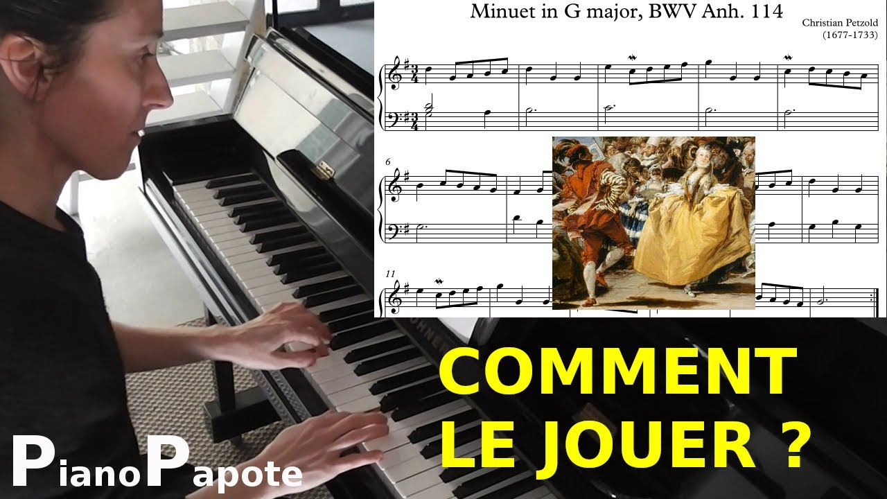 Comment jouer le Menuet en Sol Majeur de Petzold (Bach)/ Morceau pour débutants