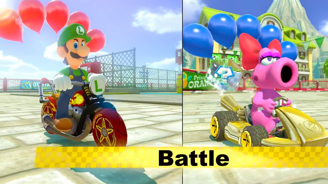 Mario Kart 8 Deluxe – Balloon Battle 2 Players Gameplay Multiplayer (Team Game)