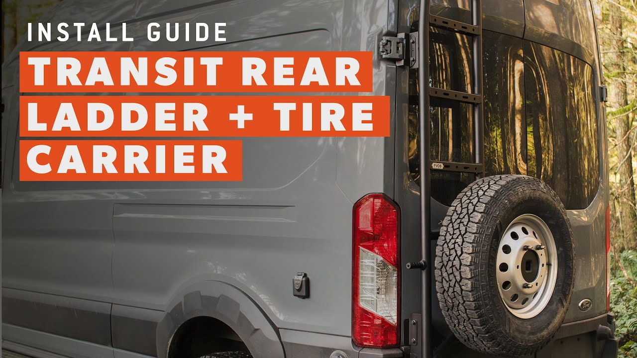 Transit Rear Ladder + Tire Carrier Install - Flatline Van Co.