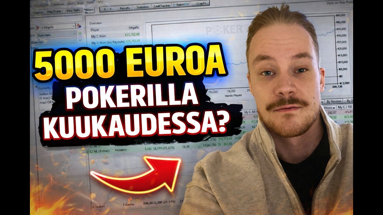Pystynkö tienaamaan 5000 EUROA pokerilla kuukaudessa?
