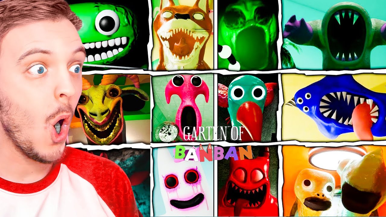 TOUS LES JUMPSCARES DE GARTEN OF BANBAN ?! ( chapitre 0 , 1 ,2 , 3 , 4 , 6 & 7 )