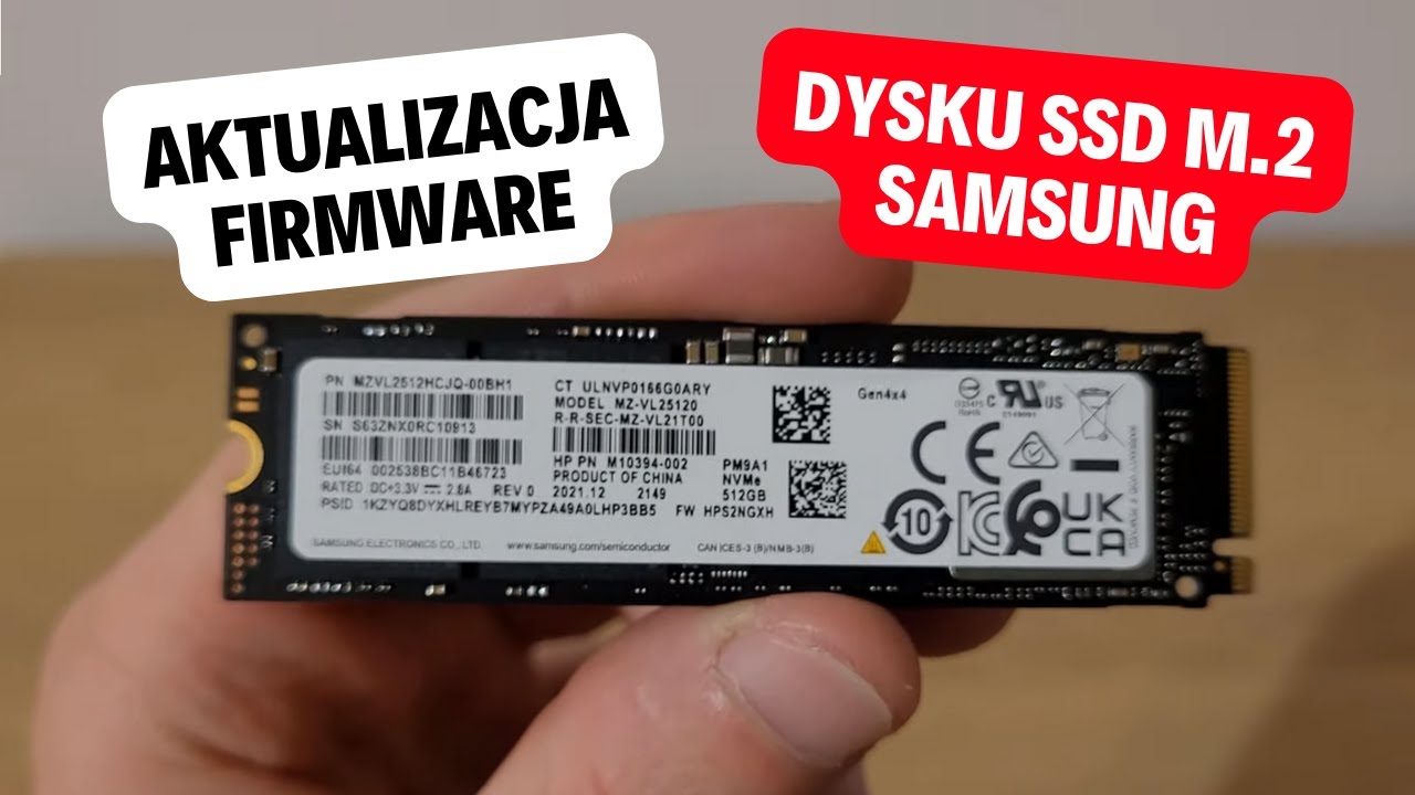 Aktualizacja firmware dysku SSD M.2 NVMe Samsung PM9A1 Naprawa wadliwego oprogramowania dysku
