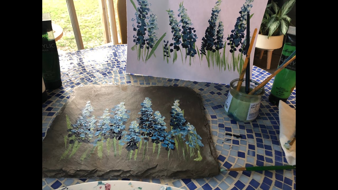 Fulton Mansion Slate Painting- Beginner Bluebonnets