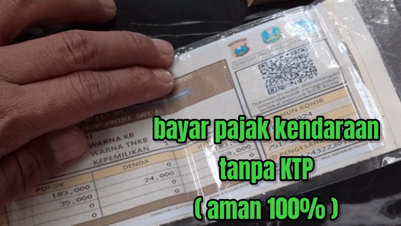 Cara Bayar Pajak Motor/Mobil Terbaru TANPA KTP PEMILIK